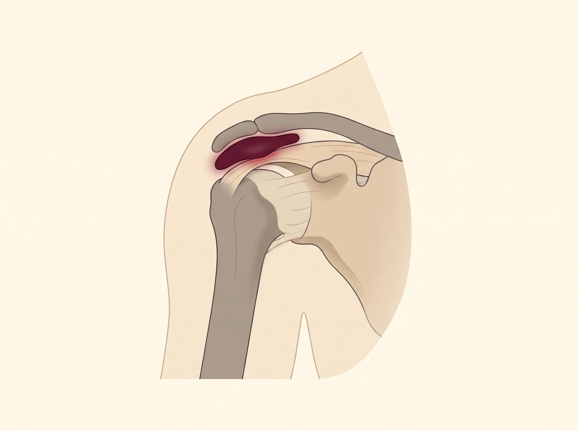 Illustrasjon av Subakromial bursitt (impingement)